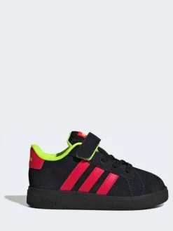 Noir/Neon - adidas Grand Court 2.0 Baskets à lacets élastiques bébé