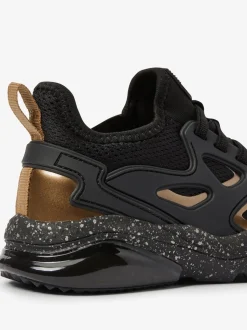 Noir/Or - Entraîneurs en dentelle élastique