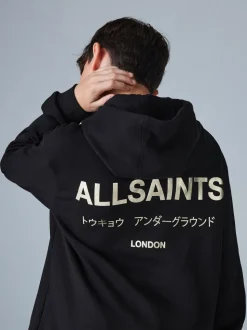 Noir/Or - SmallSaints Oversized Underground Pullover Sweat-shirt à capuche