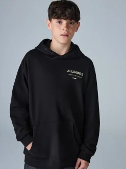 Noir/Or - SmallSaints Oversized Underground Pullover Sweat-shirt à capuche
