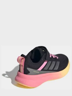 Noir/Rose - adidas Fortarun 4.0 Baskets enfant à crochets et boucles