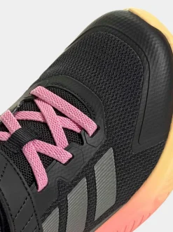 Noir/Rose - adidas Fortarun 4.0 Baskets enfant à crochets et boucles