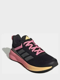 Noir/Rose - adidas Fortarun 4.0 Baskets Dentelle Junior