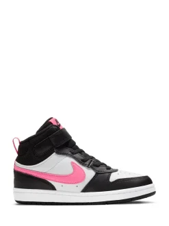 Noir/Rose - Nike Junior Court Borough Mid Trainers