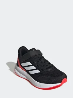 Noir/Rouge - adidas Baskets de course Runfalcon 5 à lacets élastiques pour enfant