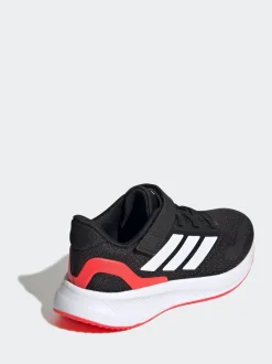 Noir/Rouge - adidas Baskets de course Runfalcon 5 à lacets élastiques pour enfant