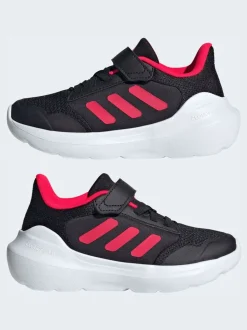 Noir/Rouge - adidas Tensaur Run 2.0 Baskets enfant à crochets et boucles