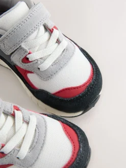 Noir/Rouge - Entraîneurs en dentelle élastique