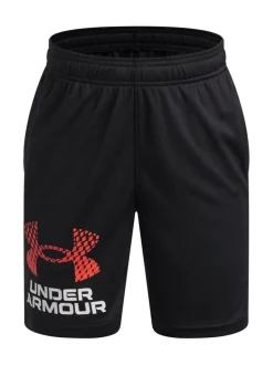 Noir/Rouge - Short Under Armour Tech à logo