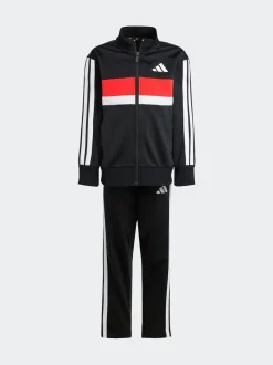 Noir/Rouge - Survêtement adidas Essentials Tiberio 3-Rayures pour petits enfants