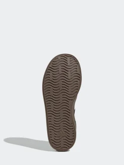 Noir/Tan - adidas Vl Cour 3.0 Baskets enfant en daim à lacets