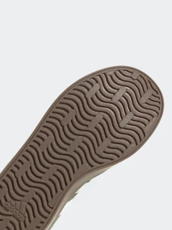 Noir/Tan - adidas Vl Cour 3.0 Baskets enfant en daim à lacets