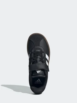 Noir/Tan - adidas Vl Cour 3.0 Baskets enfant à crochets et boucles