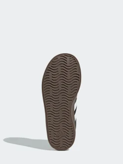 Noir/Tan - adidas Vl Cour 3.0 Baskets enfant à crochets et boucles