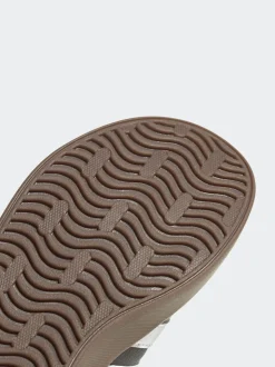 Noir/Tan - adidas Vl Cour 3.0 Baskets enfant à crochets et boucles