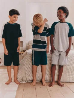 Noir/Vert - Pyjama court 3 Pack (3-16ans)