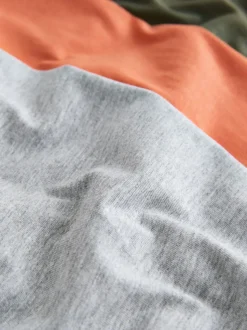 Noir/vert/bleu/blanc/rouille/gris - Lot de 8 T-shirts à manches courtes (3-16ans)