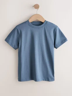 Noir/vert/bleu/blanc/rouille/gris - Lot de 8 T-shirts à manches courtes (3-16ans)