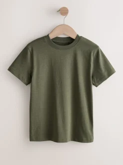 Noir/vert/bleu/blanc/rouille/gris - Lot de 8 T-shirts à manches courtes (3-16ans)