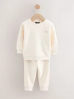Off White/ciment - Ensemble sweat-shirt et jogging, lot de 2 (3mois-7ans)