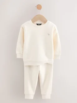 Off White/ciment - Ensemble sweat-shirt et jogging, lot de 2 (3mois-7ans)