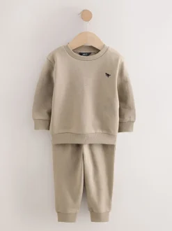 Off White/ciment - Ensemble sweat-shirt et jogging, lot de 2 (3mois-7ans)