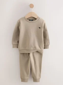 Off White/ciment - Ensemble sweat-shirt et jogging, lot de 2 (3mois-7ans)