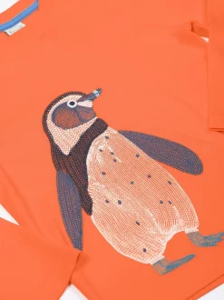 Orange - Haut brodé Frugi Adventure