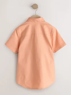 Orange - Manches courtes Coton riche Oxford Chemise (3-16ans)