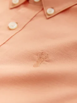 Orange - Manches courtes Coton riche Oxford Chemise (3-16ans)