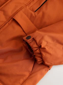 Orange - Parka Résistant à la douche doublée de polaire (3-16ans)