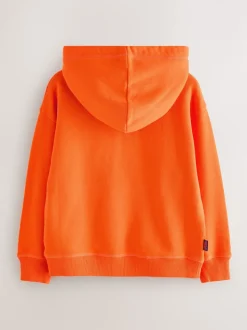 Orange - Sweat-shirt à capuche Superdry zippé