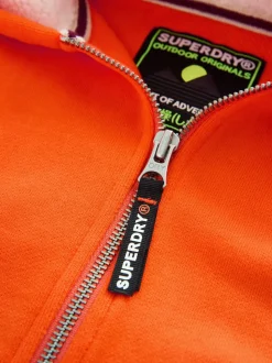 Orange - Sweat-shirt à capuche Superdry zippé