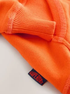Orange - Sweat-shirt à capuche Superdry zippé