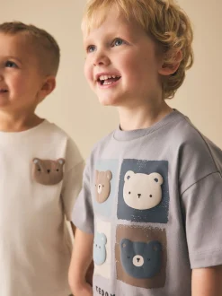 Ours bleu - T-shirt à manches courtes et Joggings légers Ensemble de 2 (3mois -7ans)