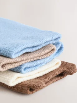 Ours bleu clair - Chaussettes en coton éponge riche 5 Lot