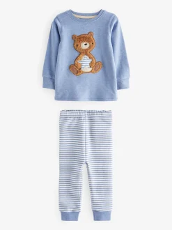 Ours bleu clair - Lot de 3 pyjamas Snuggle (9mois-6ans)