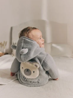 Ours gris - Cosy Borg Veste Bébé en laine polaire
