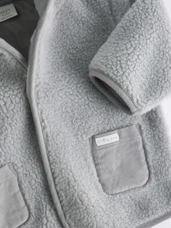 Ours gris - Cosy Borg Veste Bébé en laine polaire