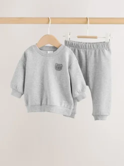 Ours gris - Ensemble Sweat-shirt et Survêtement bébé (0mois-2ans)
