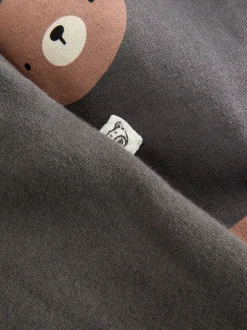 Ours gris anthracite partout - Ensemble Sweatshirt et Joggers Rayure (3mths-7yrs)