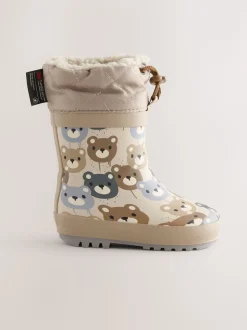 ours marron - Bottes en caoutchouc thermique Thinsulate™ avec extrémité doublée