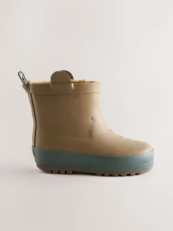 ours marron - Bottines en caoutchouc avec doublure chaude