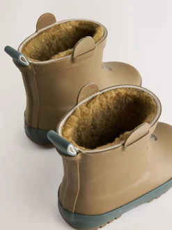 ours marron - Bottines en caoutchouc avec doublure chaude