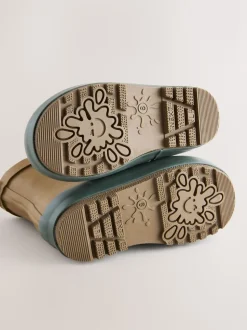 ours marron - Bottines en caoutchouc avec doublure chaude