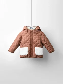 ours marron - Veste JoJo Maman Bébé réversible doublée de polaire