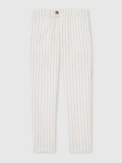 Pantalon à fines rayures en coton coupe classique Reiss Easton