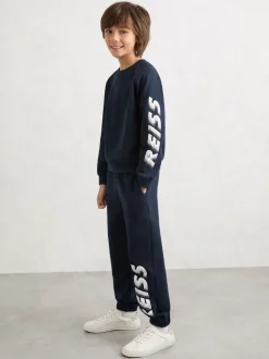 Pantalon de jogging Reiss Ruff en coton à logo et chevilles resserrées
