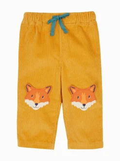 Pantalon Frugi Arlo jaune en velours côtelé
