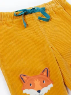Pantalon Frugi Arlo jaune en velours côtelé